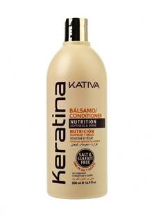 Бальзам Kativa Кератиновый укрепляющий бальзам для всех типов волос 500 мл