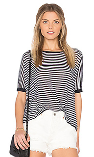 Stripe distressed crop tee - Autumn Cashmere