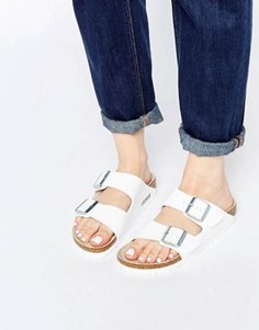 Белые сандалии Birkenstock Arizona Birko Flor - Белый