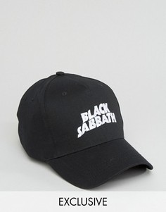 Черная бейсболка с логотипом Black Sabbath Reclaimed Vintage Inspired - Черный