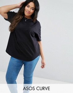 Топ с закругленным краем ASOS CURVE Ultimate Easy - Черный