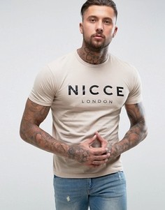 Футболка с большим логотипом Nicce London - Stone