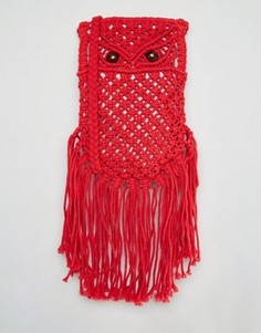 Красная сумка кроше через плечо Glamorous - Красный