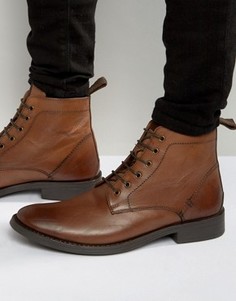 Светло-коричневые кожаные ботинки на шнуровке Dead Vintage - Рыжий