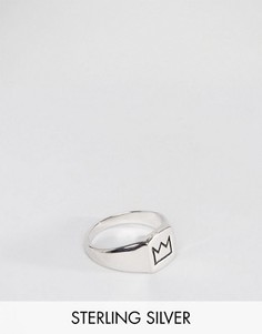 Серебряное кольцо-печатка с короной Serge De Nimes - Серебряный