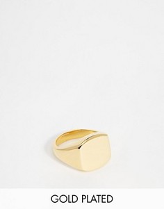 Позолоченное кольцо на мизинец ASOS - Золотой