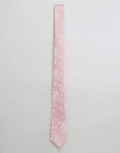 Галстук с цветочным принтом Burton Menswear - Розовый