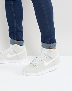 Серые высокие кроссовки Nike Dunk 904233-100 - Серый