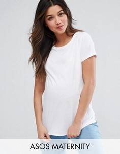 Футболка для беременных с круглым вырезом ASOS Maternity - Белый