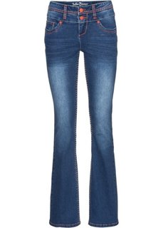 Расклешенные стрейтчевые джинсы, низкий рост (K) (синий) Bonprix