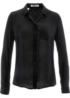 Рубашка с длинным рукавом (черный) Bonprix
