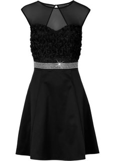 Платье с кружевной отделкой (черный) Bonprix