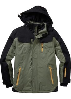 Функциональная зимняя куртка (оливковый/черный) Bonprix
