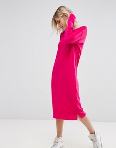 Трикотажное платье миди New Look - Розовый