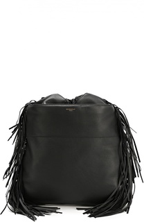 Кожаный рюкзак с декоративной бахромой Givenchy