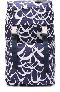 Текстильный рюкзак с принтом Flutter и отделкой из натуральной кожи Marni