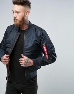 Темно-синий бомбер кроя слим Alpha Industries MA-1 - Темно-синий