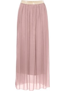 Длинная юбка на поясе с люрексом (винтажно-розовый) Bonprix