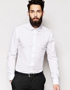Поплиновая рубашка классического кроя с длинными рукавами New Look - Белый