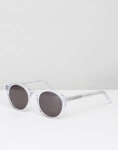 Круглые солнцезащитные очки в прозрачной оправе Monokel Barstow - Прозрачный