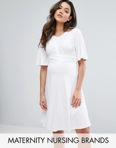 Свободное платье с завязкой Gebe Maternity Nursing - Белый