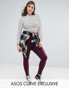 Леггинсы с широким поясом ASOS CURVE - Фиолетовый