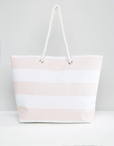 Пляжная сумка в розовую полоску South Beach - Мульти