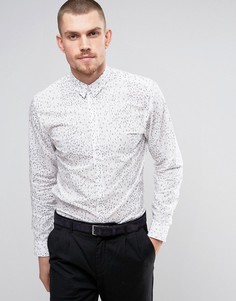Узкая рубашка с принтом Selected Homme - Белый