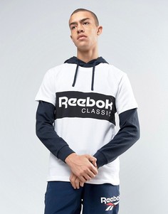 Белая футболка с полоской Reebok Archive BK3835 - Белый