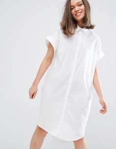 Платье-рубашка с короткими рукавами Monki - Белый