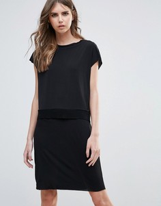 Двухслойное цельнокройное платье Minimum - Черный