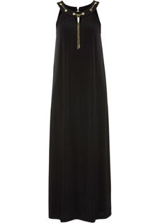 Длинное платье с цепочкой (черный) Bonprix