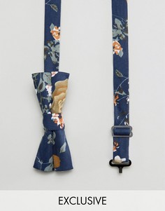 Темно-синий галстук-бабочка с цветочным принтом Reclaimed Vintage Inspired - Темно-синий