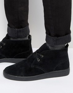 Черные замшевые ботинки чукка на подкладке Borg от Bellfield - Черный