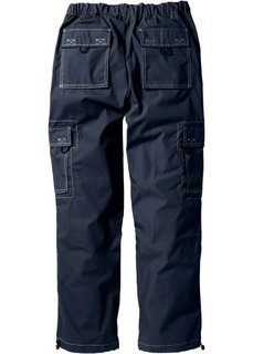Прямые брюки карго свободного кроя loose fit, cредний рост (N) (темно-синий) Bonprix