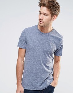 Меланжевая футболка с круглым вырезом Tommy Hilfiger Denim - Темно-синий