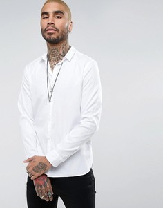 Удлиненная рубашка классического кроя AllSaints - Белый
