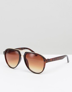 Круглые солнцезащитные очки-авиаторы 7X - Коричневый