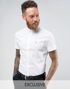 Оксфордская рубашка скинни с коротким рукавом Noose & Monkey - Белый