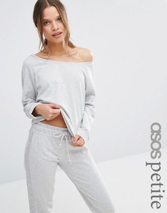 Трикотажный меланжевый свитшот ASOS PETITE LOUNGE - Серый