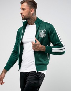 Спортивная куртка с полосками на рукавах Replay - Зеленый