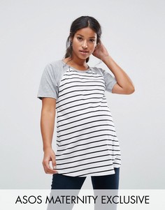 Футболка в полоску для кормящих мам ASOS Maternity - Мульти