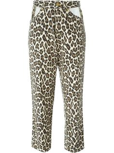 джинсы с леопардовым принтом Jean Paul Gaultier Vintage
