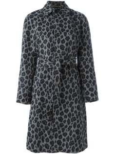 пальто с леопардовым принтом Saint Laurent
