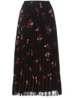 плиссированная юбка с цветочным узором Red Valentino