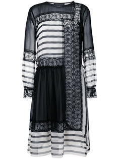 платье с контрастными панелями Alberta Ferretti