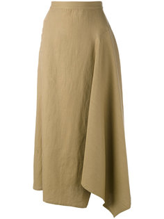 удлиненная драпированная юбка Yohji Yamamoto