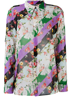 полосатая рубашка с цветочным принтом Brognano
