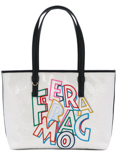 сумка-тоут с вышивкой логотипа Salvatore Ferragamo