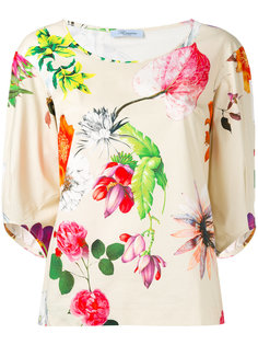 блузка с цветочным принтом Blumarine
